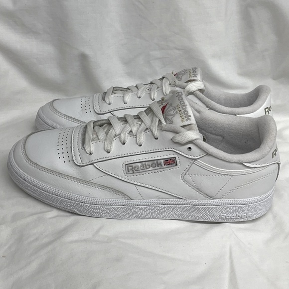 Reebok club C 85 white leather low top sneakers ladies sz 8 - Picture 4 of 9
